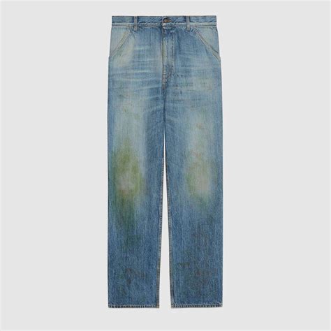 gucci pants with grass stains|Gucci Debuts $1,200 Jeans Designed with Grass Stains Around .